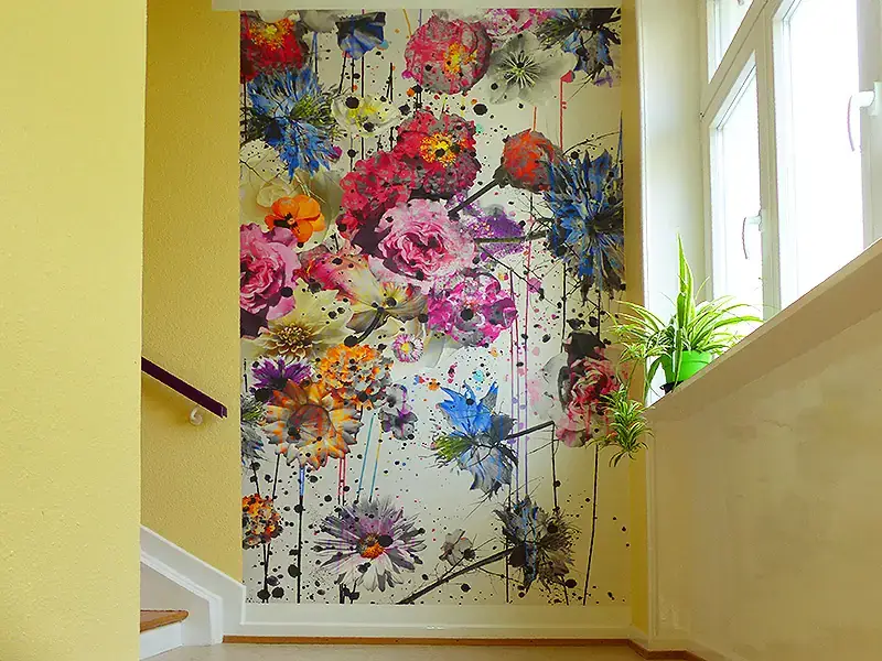 Gestaltung einer Treppenhauswand im Altbau mit Phototapete, Bild 1 von 4